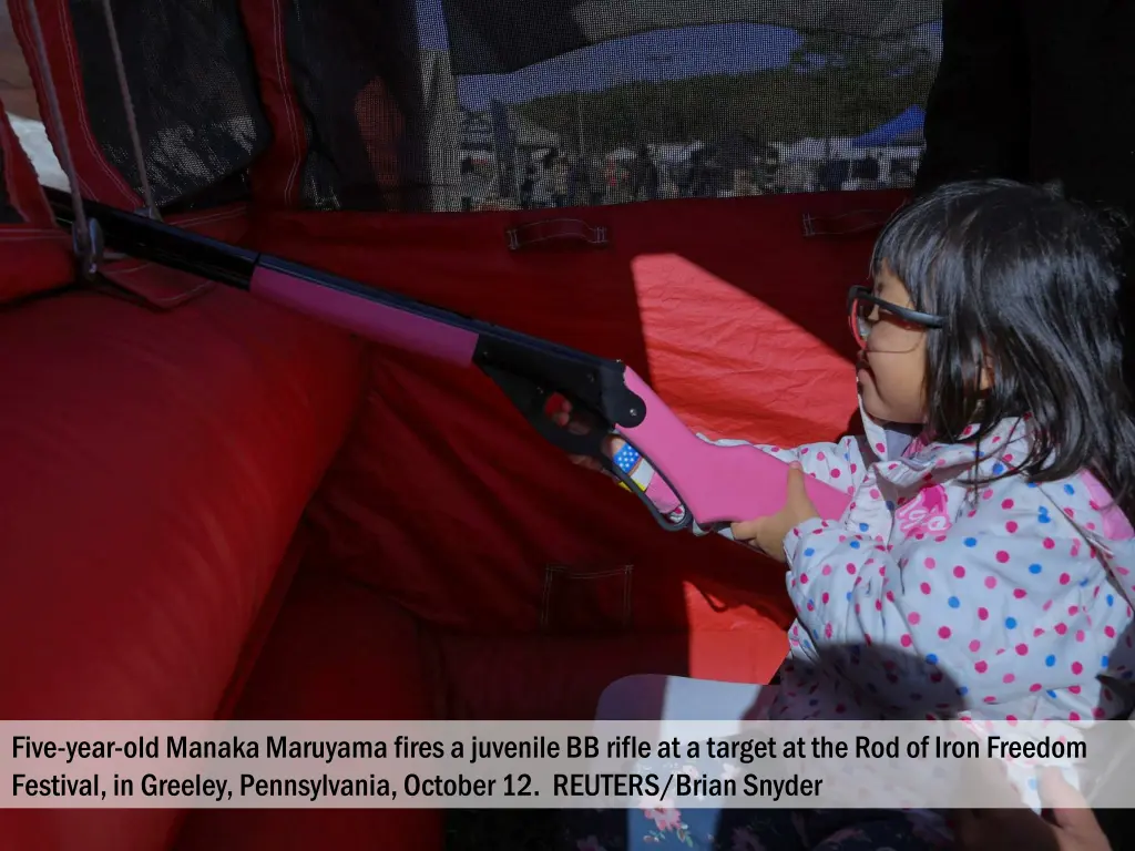 five year old manaka maruyama fires a juvenile