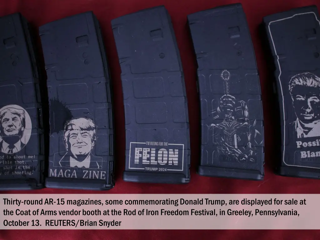 thirty round ar 15 magazines some commemorating