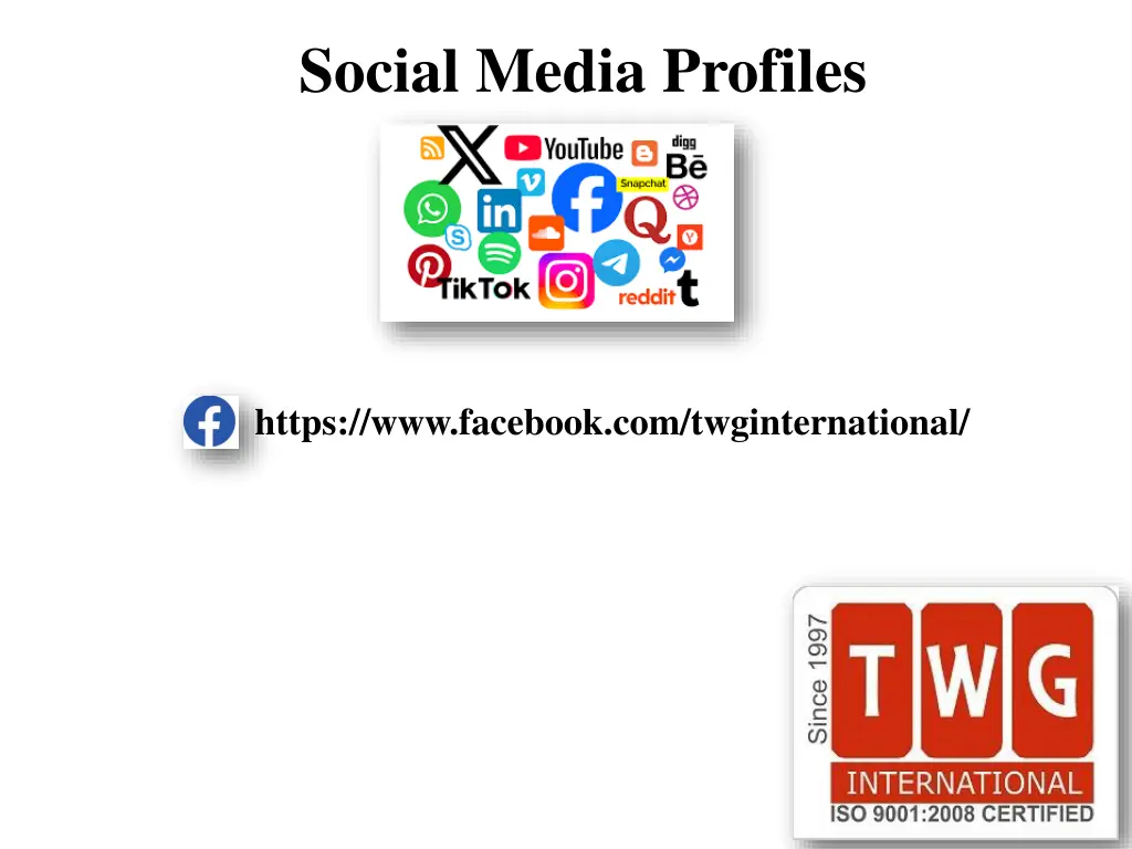 social media profiles