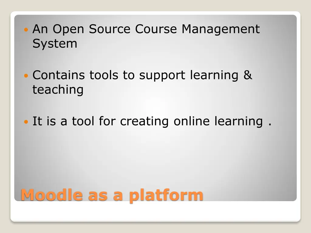 an open source course management system