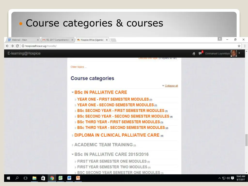 course categories courses