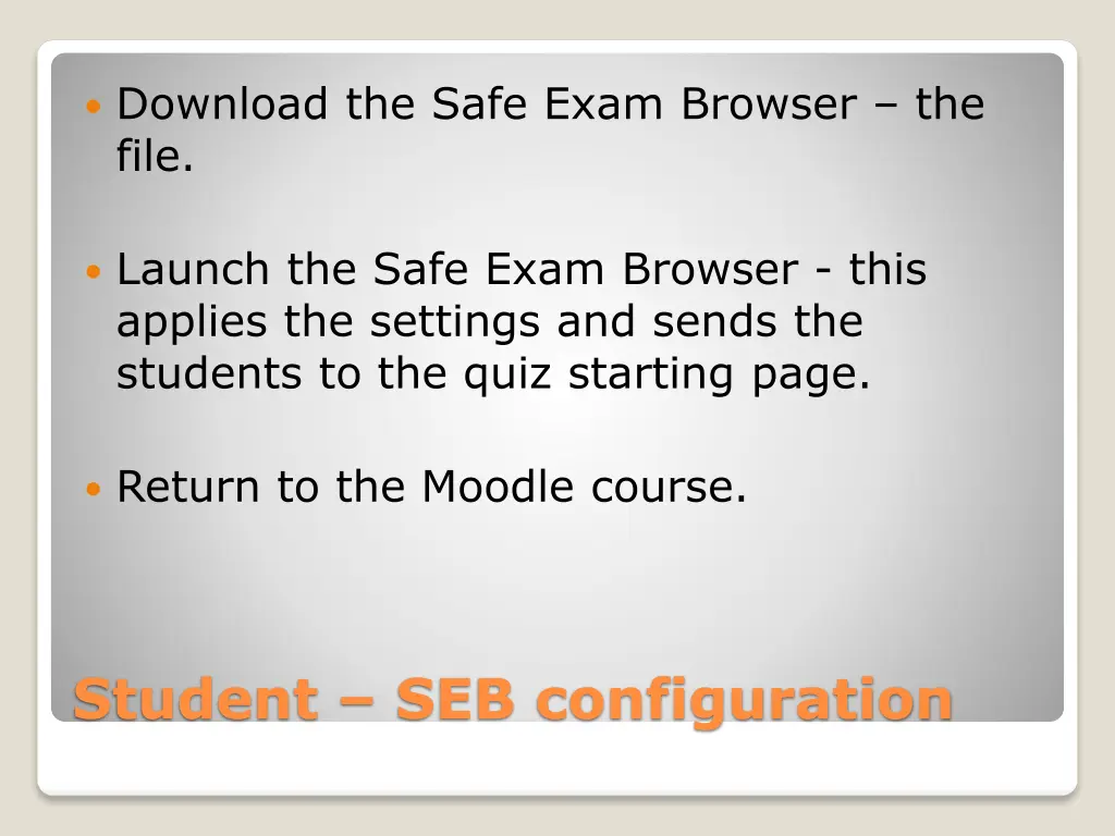 download the safe exam browser the file