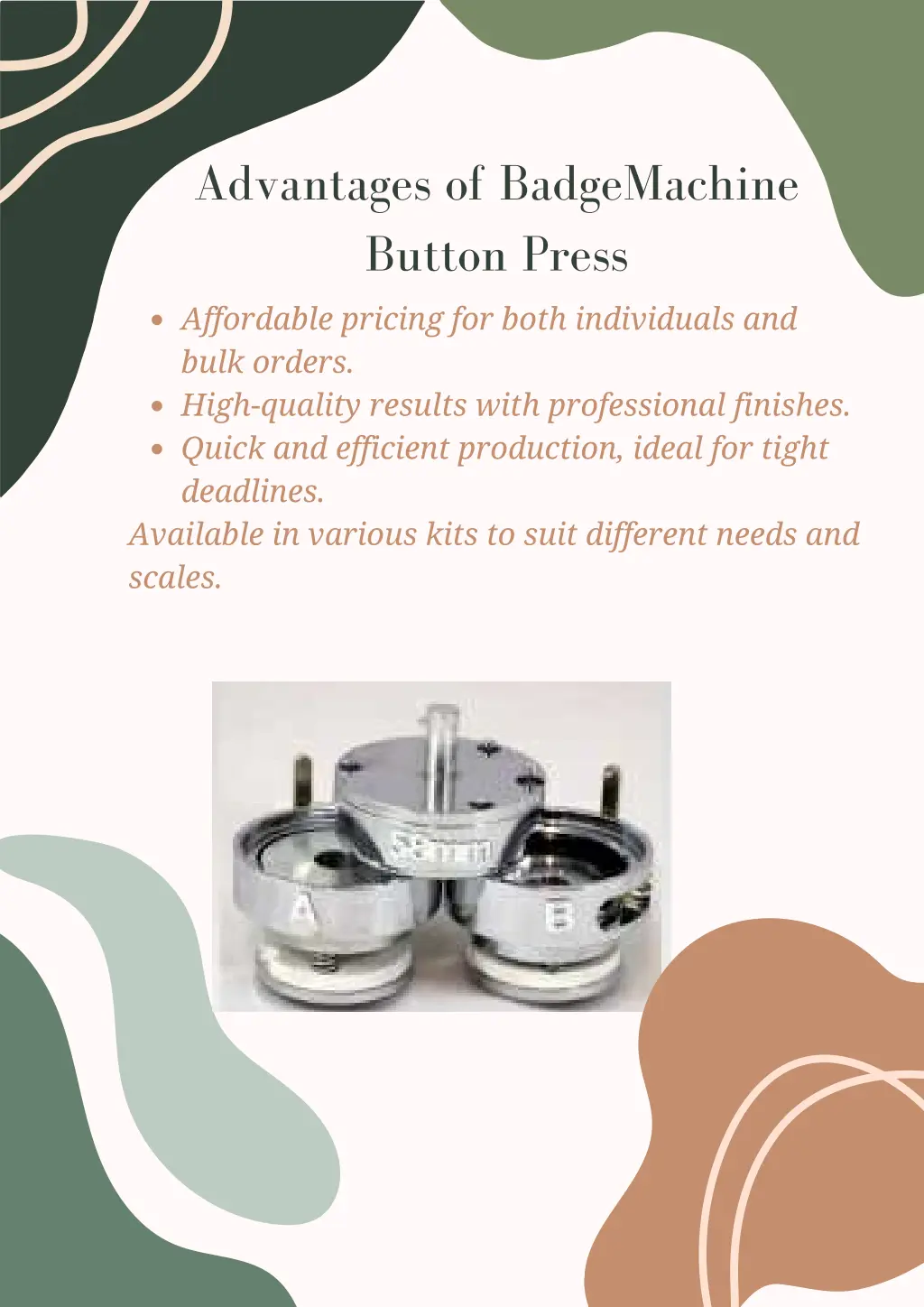 advantages of badgemachine button press