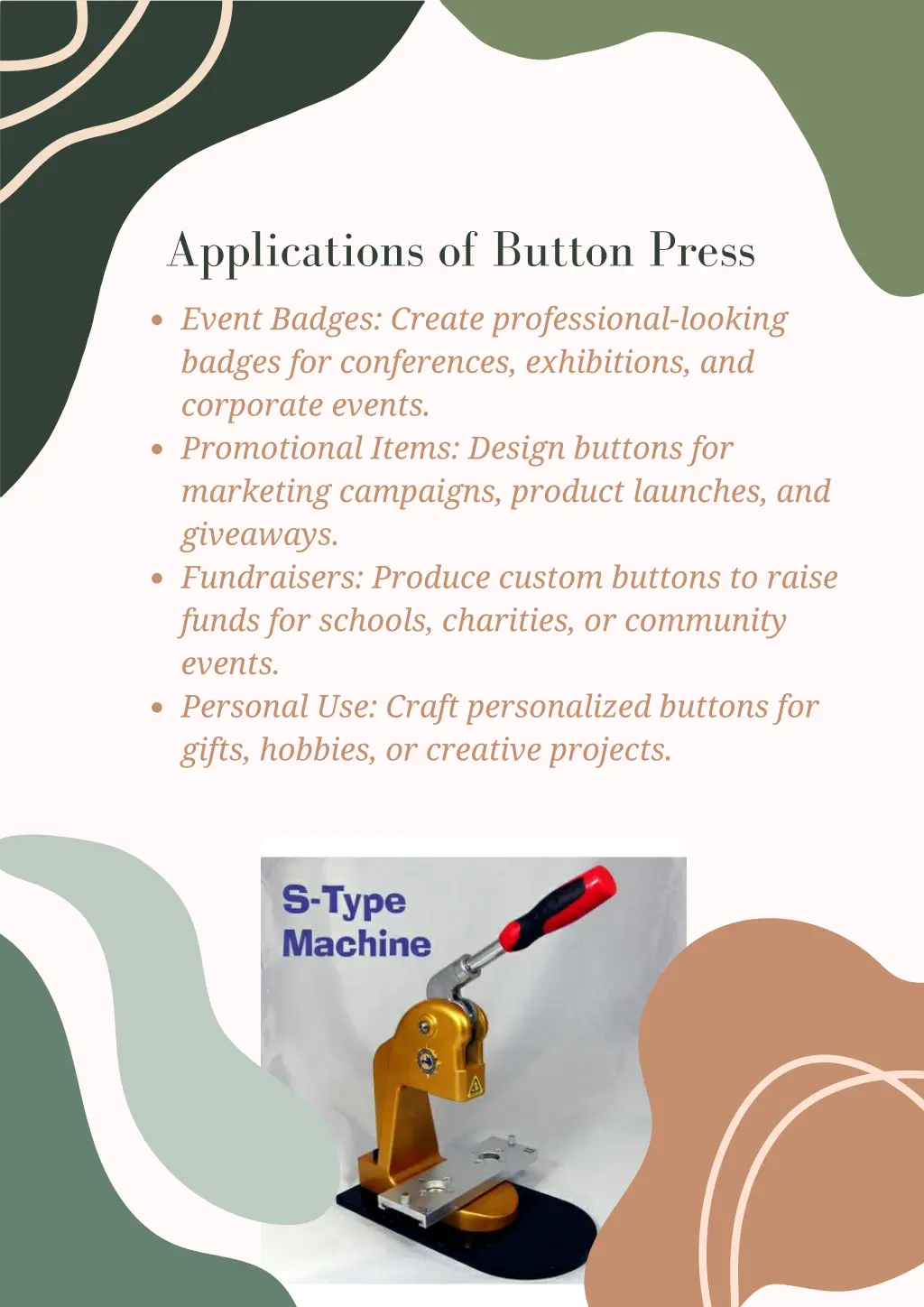 applications of button press