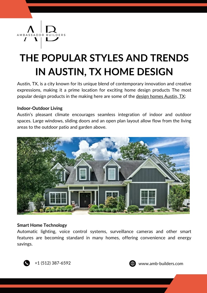 the popular styles and trends in austin tx home