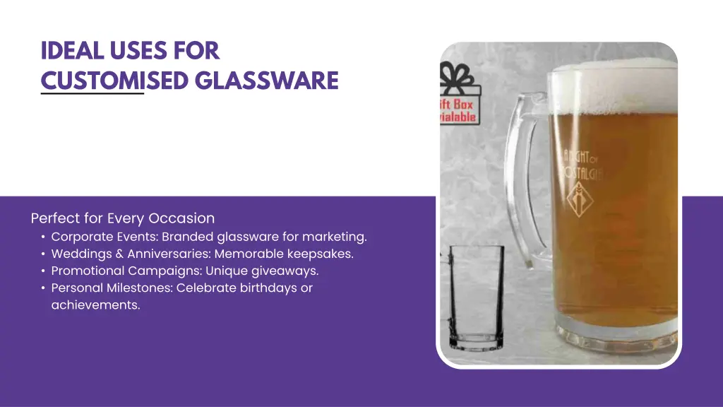 ideal uses for customised glassware