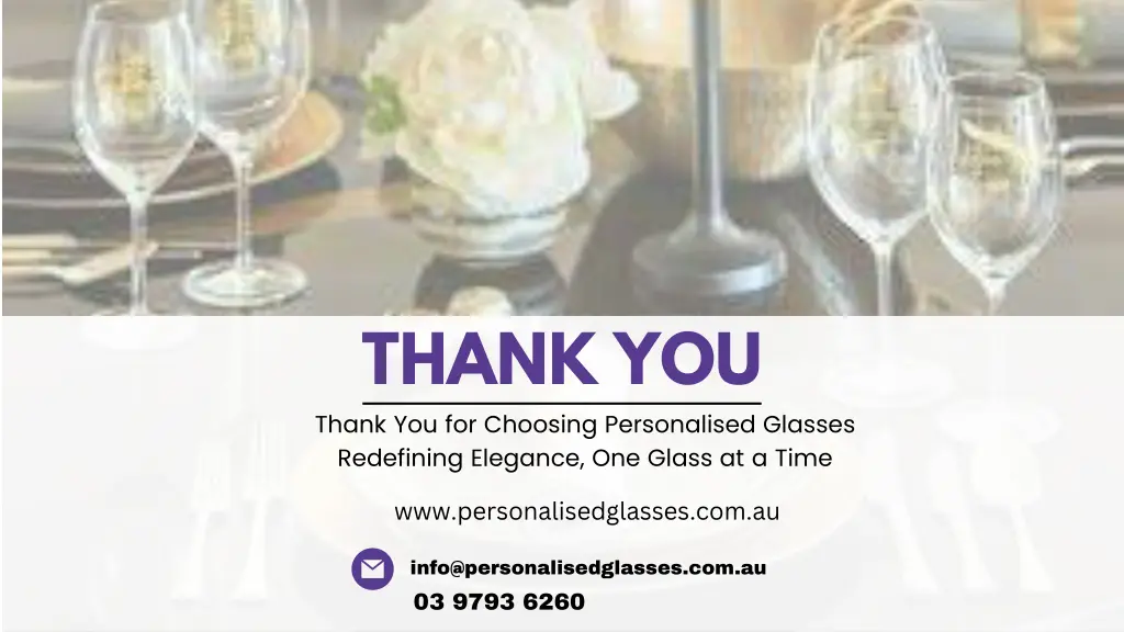 thank you thank you for choosing personalised