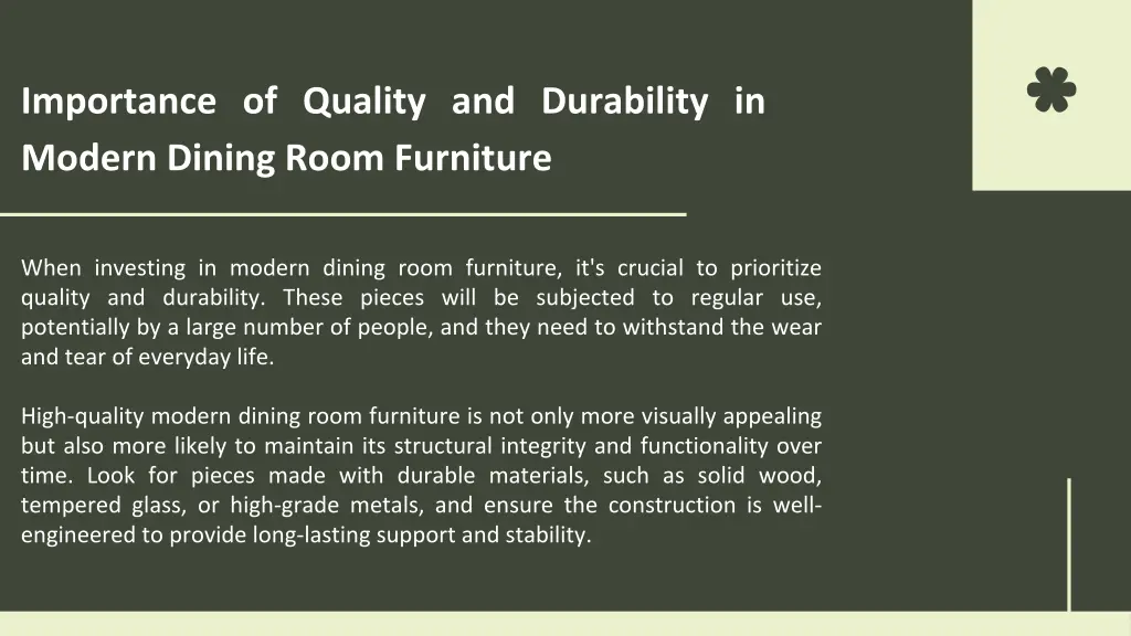 importance of quality and durability in modern