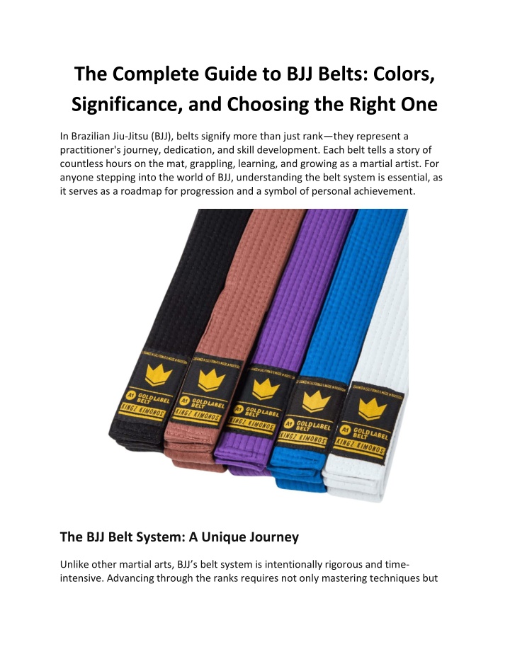 the complete guide to bjj belts colors