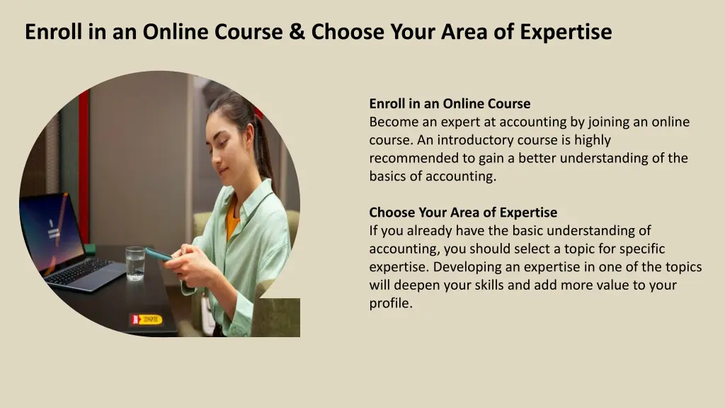 enroll in an online course choose your area