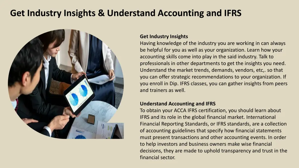 get industry insights understand accounting