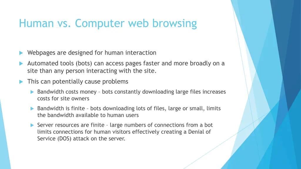 human vs computer web browsing