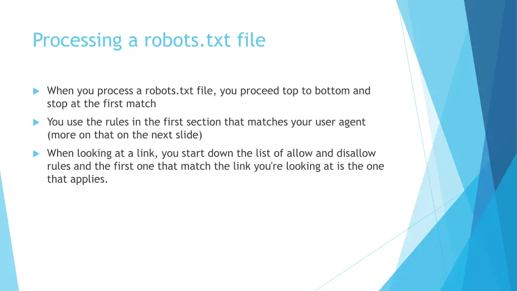 processing a robots txt file