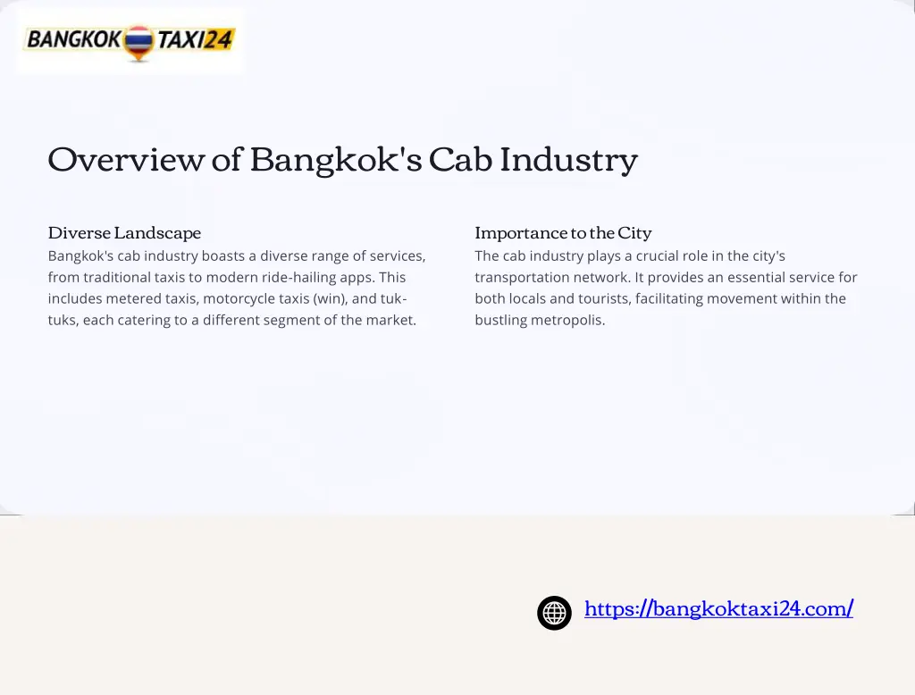 overview of bangkok s cab industry