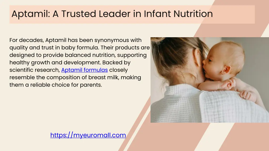 aptamil a trusted leader in infant nutrition