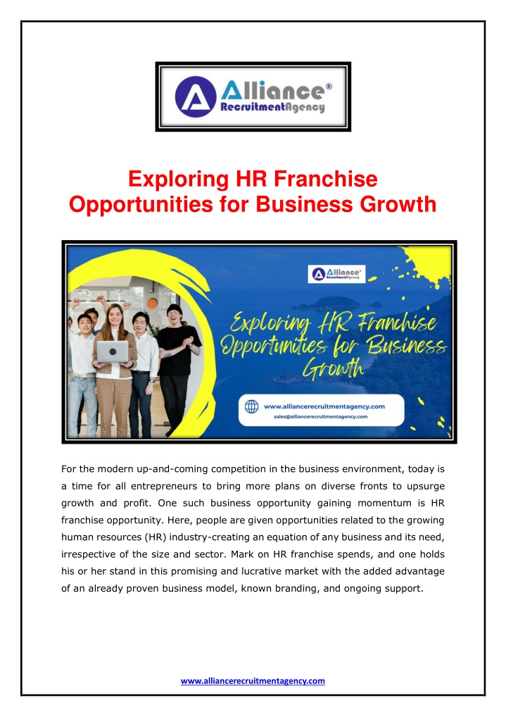 exploring hr franchise opportunities for business