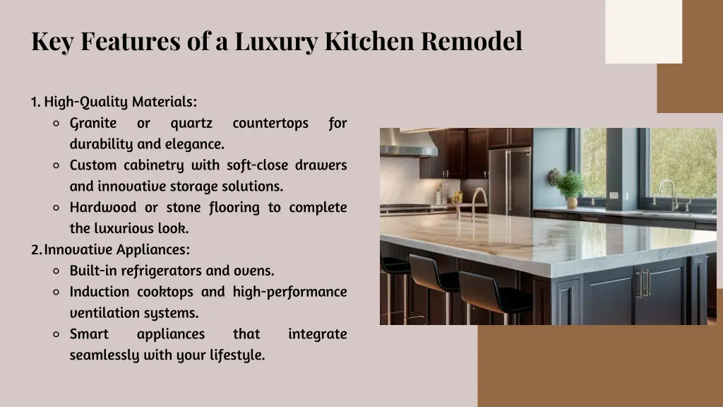 key features of a luxury kitchen remodel