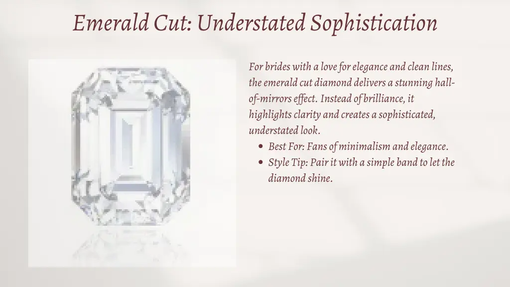 emerald cut understated sophistication