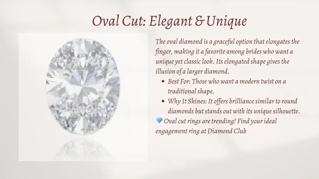 oval cut elegant unique