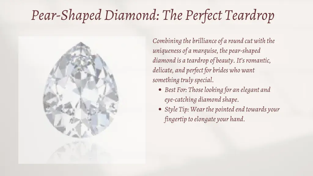 pear shaped diamond the perfect teardrop