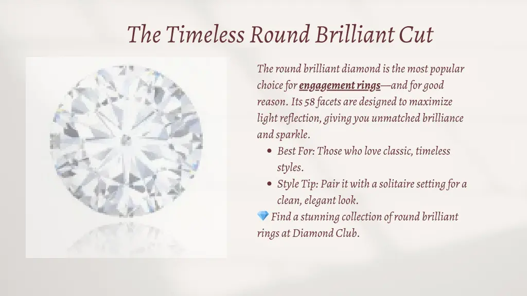 the timeless round brilliant cut