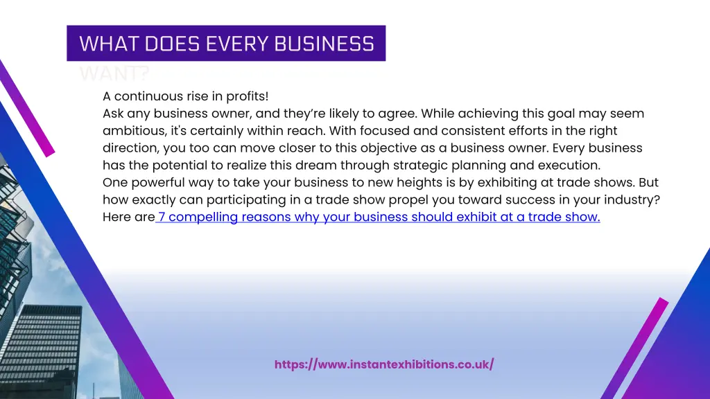 what does every business want a continuous rise