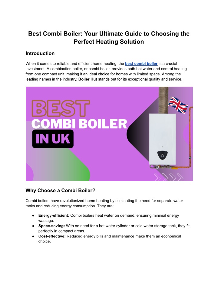 best combi boiler your ultimate guide to choosing