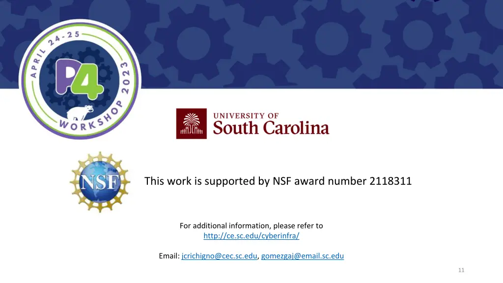 this work is supported by nsf award number 2118311