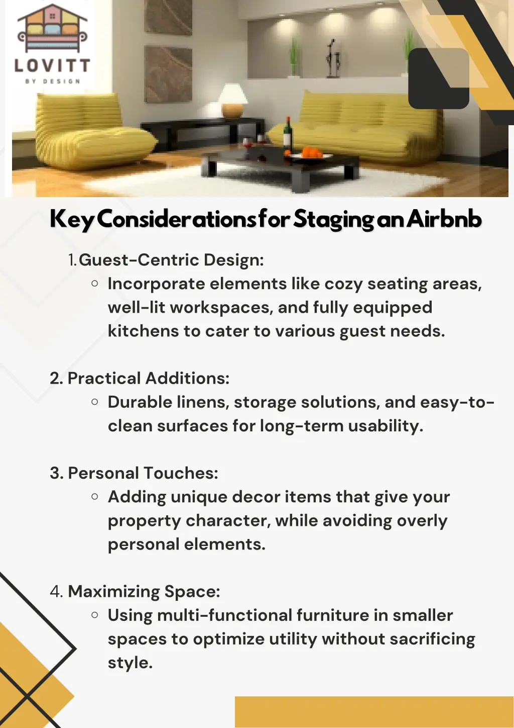 key considerations for staging an airbnb