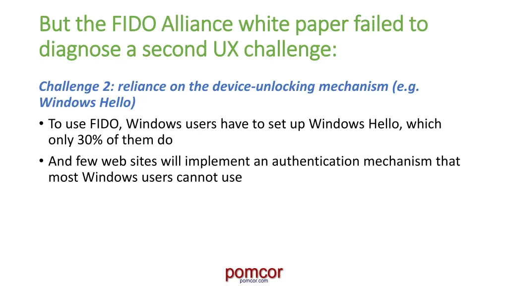 but the fido alliance white paper failed