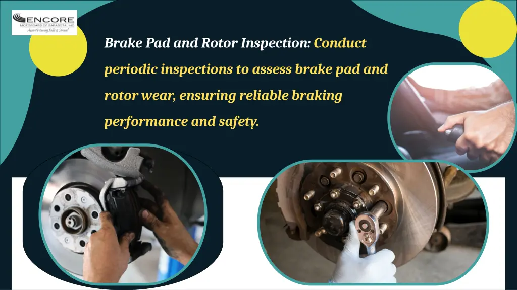 brake pad and rotor inspection conduct