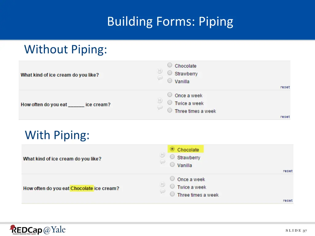 building forms piping