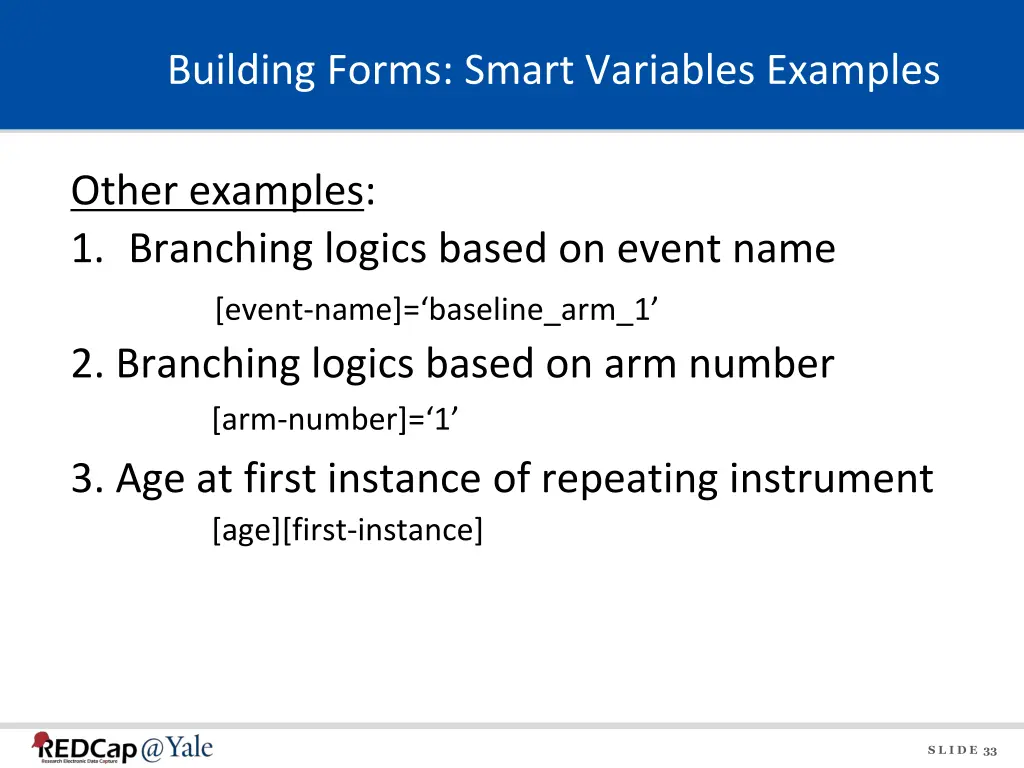 building forms smart variables examples