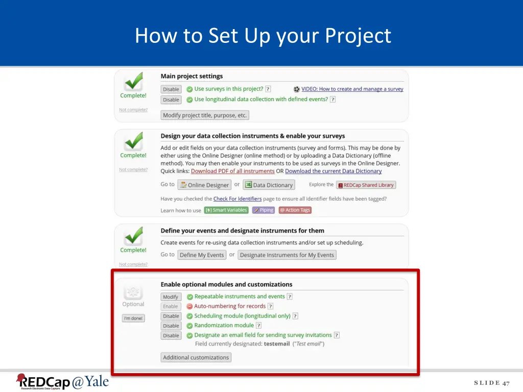 how to set up your project 3