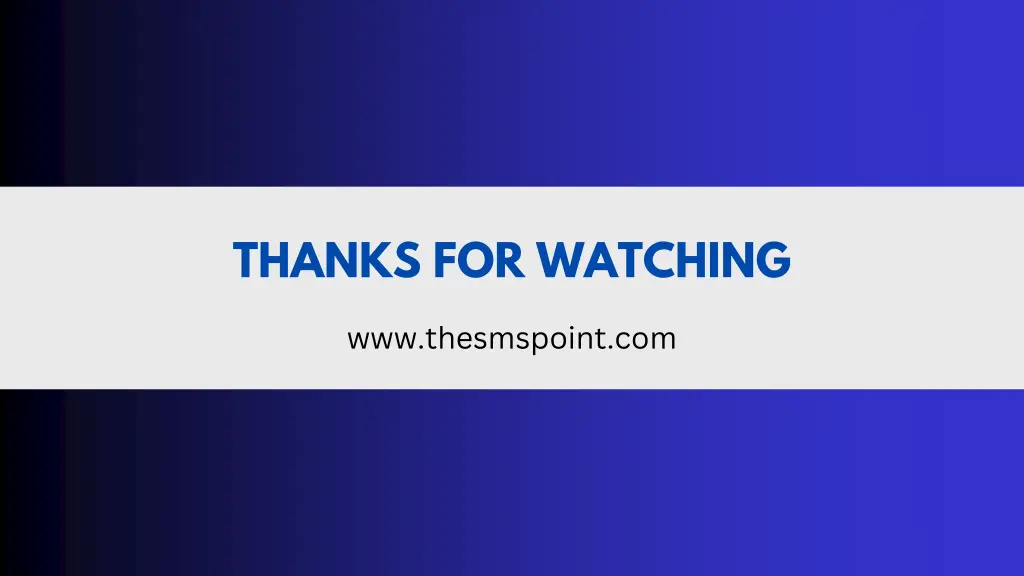 thanks for watching