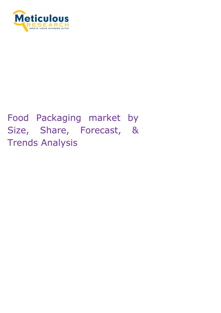 food packaging market by size share forecast