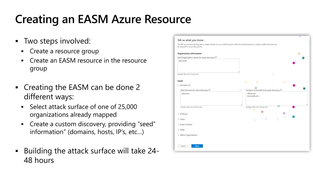 creating an easm azure resource