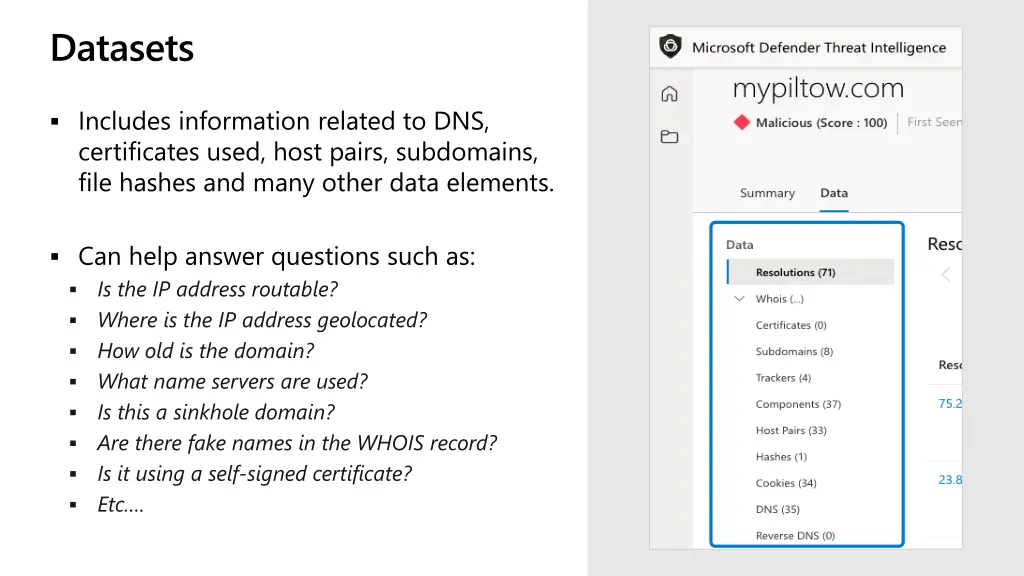 datasets