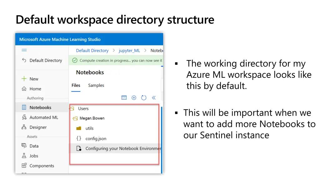 default workspace directory structure