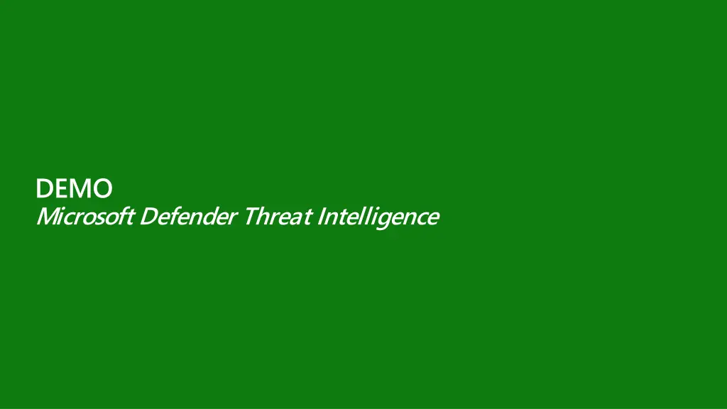 demo microsoft defender threat intelligence