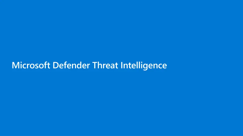 microsoft defender threat intelligence