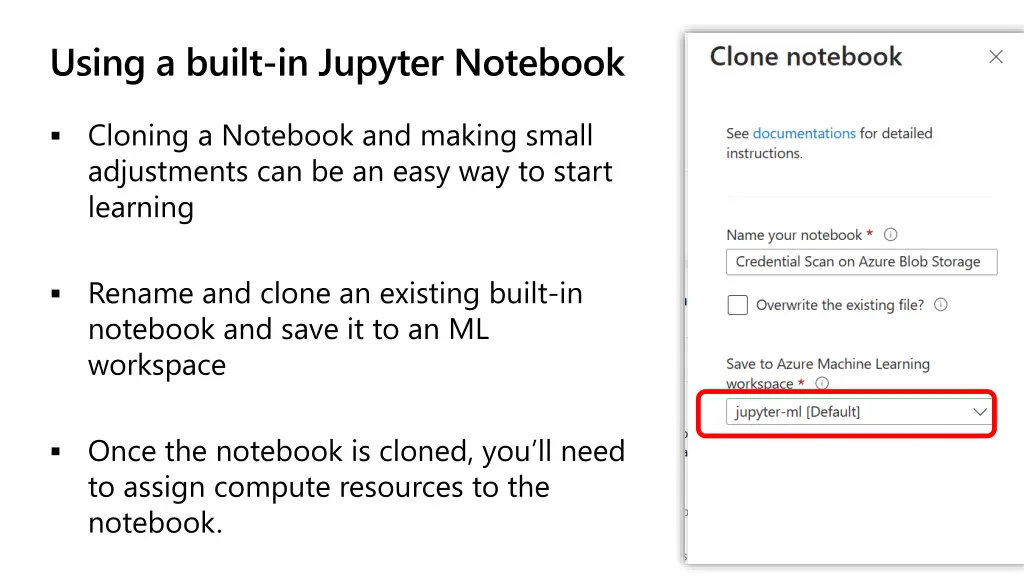 using a built in jupyter notebook