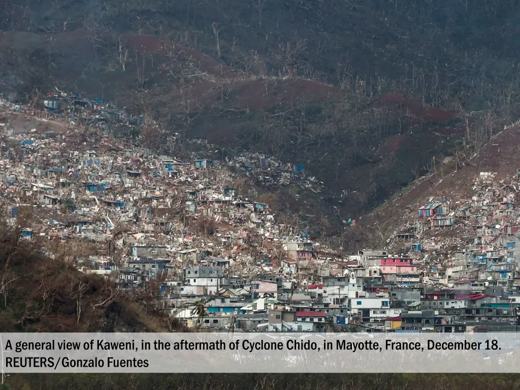 a general view of kaweni in the aftermath