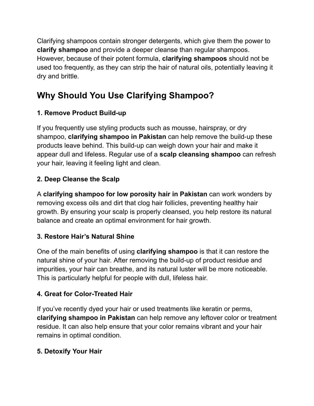 clarifying shampoos contain stronger detergents