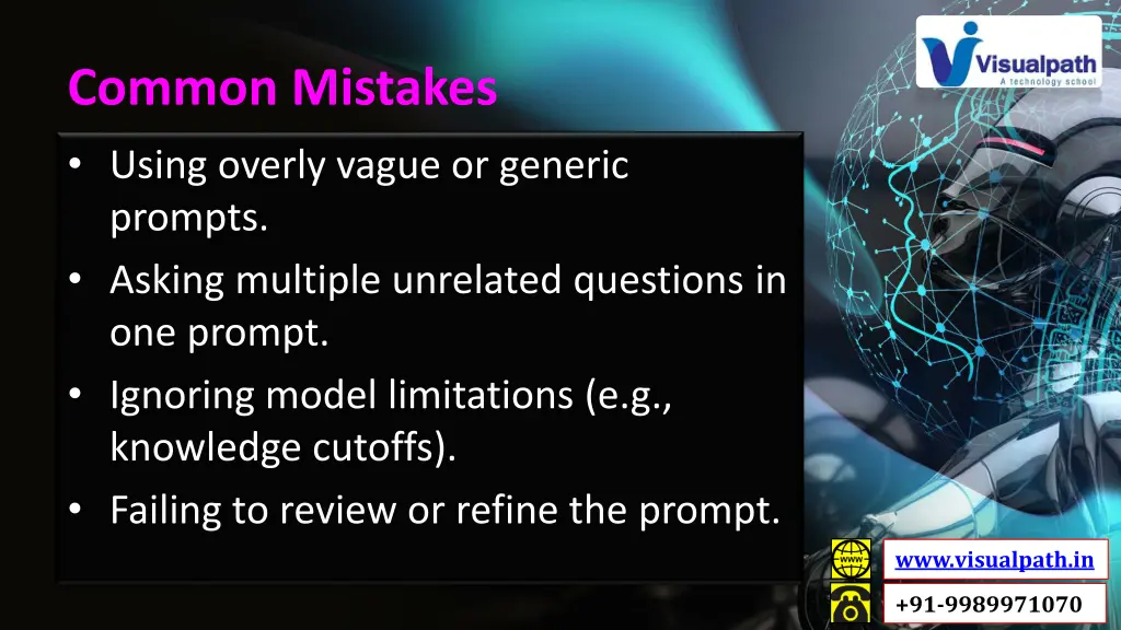 common mistakes using overly vague or generic