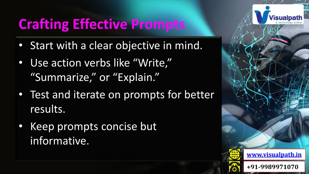 crafting effective prompts start with a clear