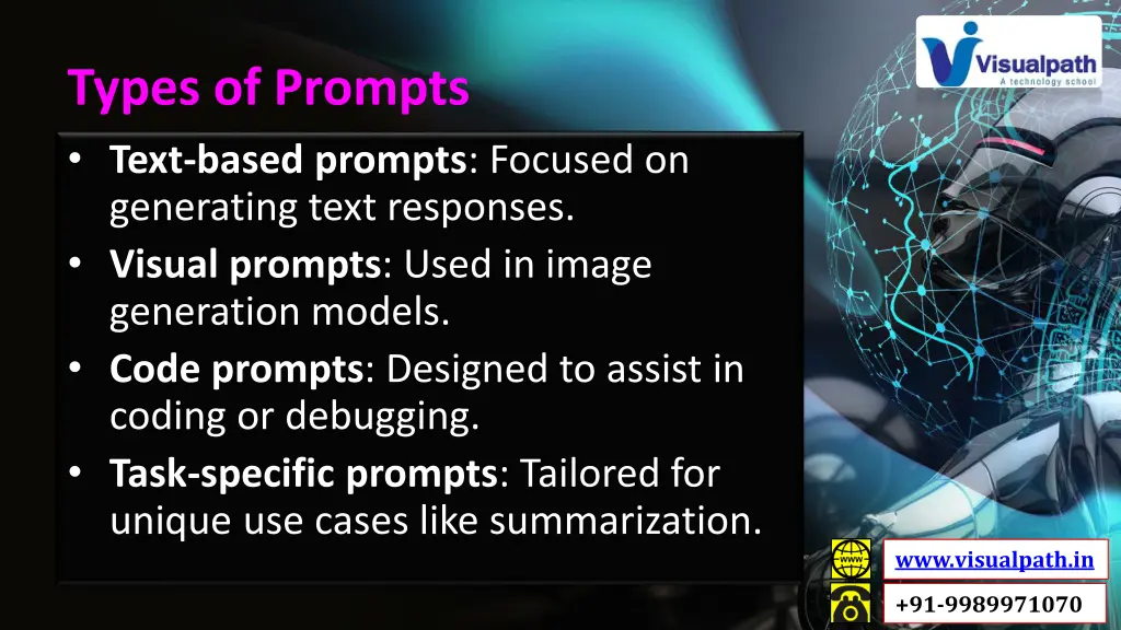 types of prompts text based prompts focused