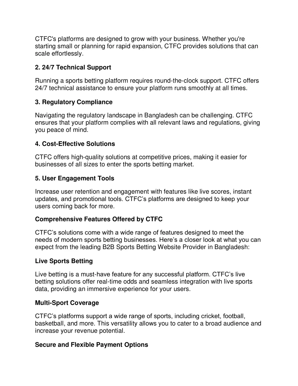 ctfc s platforms are designed to grow with your