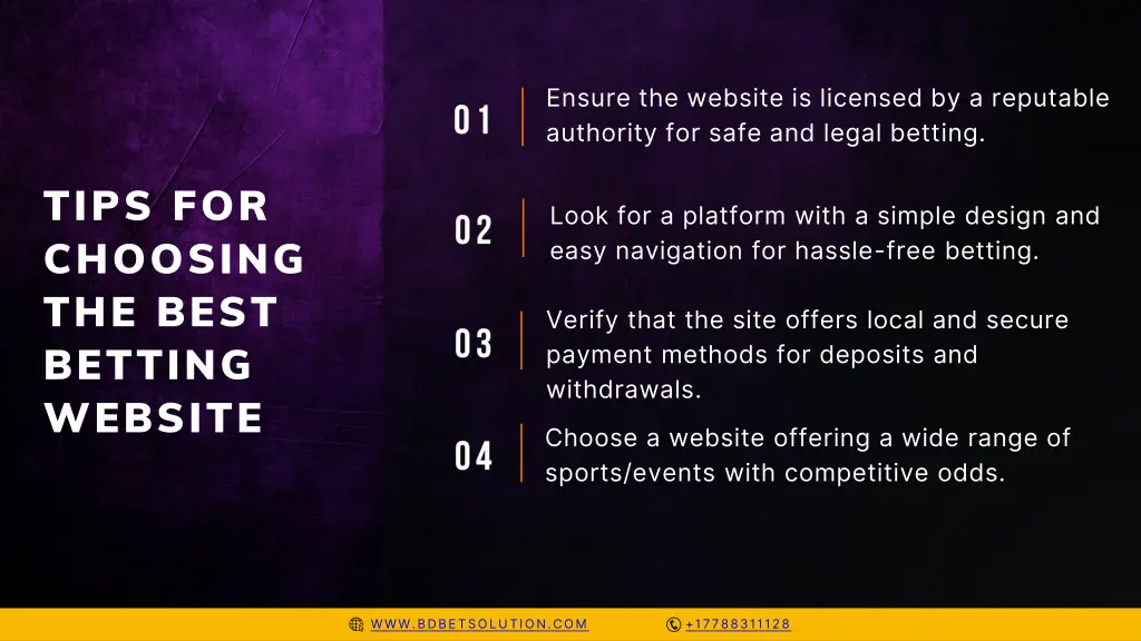 ensure the website is licensed by a reputable