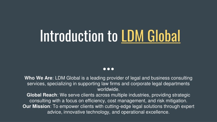 introduction to ldm global